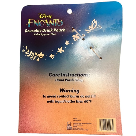 Reusable Drink Pouch/ Flask, Disney’s Encanto 2pk, New - Picture 3 of 3